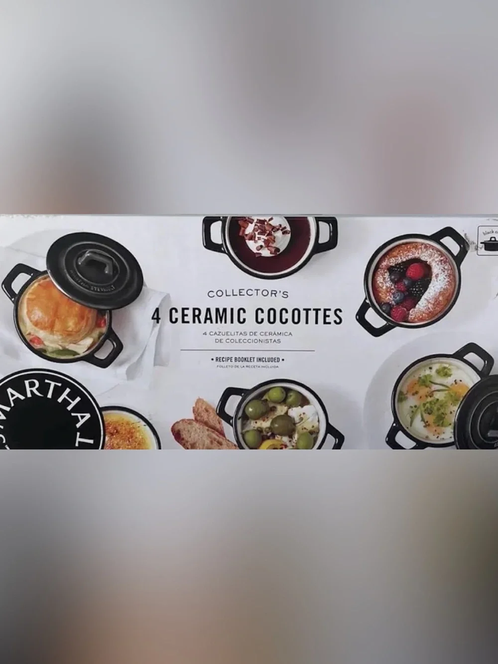 Martha Stewart Black Ceramic Cocottes Set of 4